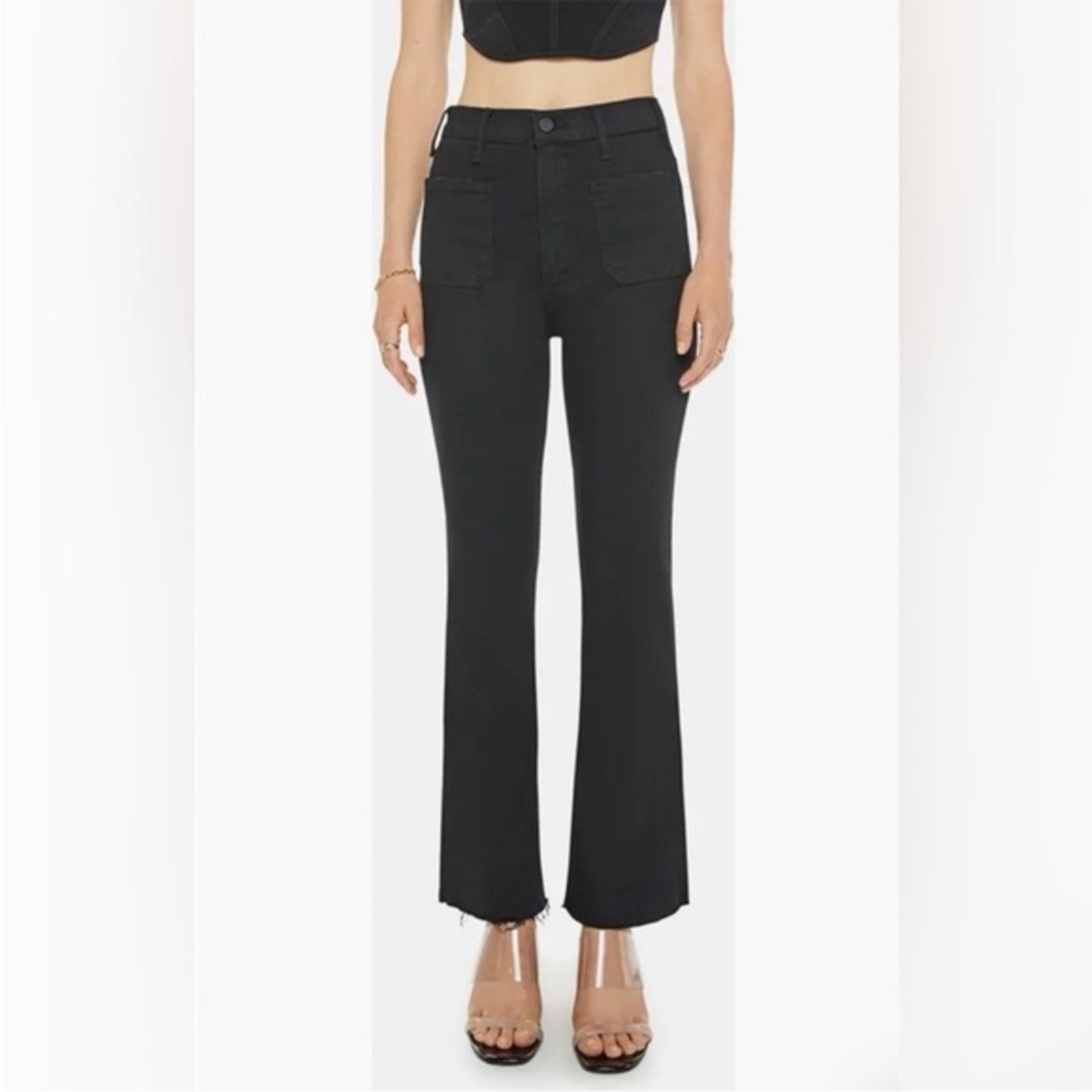 MOTHER Hustler Patch Pocket Ankle Fray Jeans in Not Guilty